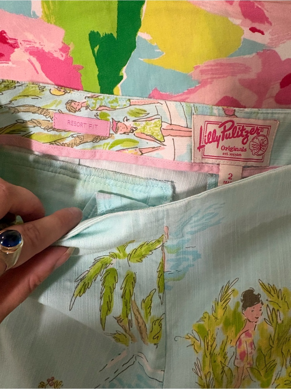 Lilly Pulitzer Original Tropical Print Straight Leg Pants - Picture 5 of 12